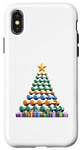 Coque pour iPhone X/XS Christmas Tree Haltère Poids Haltérophile Gymnase