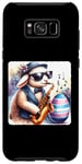 Coque pour Galaxy S8+ Agneau dans des lunettes de soleil jouant du saxophone dans un club de jazz Pâques