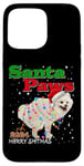 iPhone 15 Pro Max White Pomeranian Pooping Christmas 2024 Santa Paws Lights Case