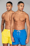 Kensington Eastside Mens Multi 2-Pack Colour Swim Shorts - Multicolour - Size Large