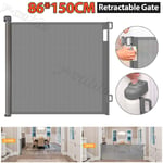 Pet Safety Gate Retractable Dog Barrier Folding baby Doorway Stair Guard Fences