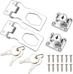 2Pcs Cadenas Moraillon Inox Verrou a Clé Serrure Cadenas Utilitaire 2,5 Pouces Pour Casier Tiroir Armoire Penderie Boîte Conteneurs de Stockage Portes Remise Portes de Garage(Q146)