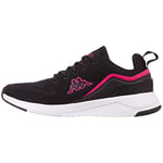 Kappa Darou Mixte Chaussure de Course sur Route, 1122 Black Pink, 37 EU