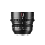 7artisans 35mm T2.0 Large Aperture Full Frame Cine Lens L-Mount, Manual Focus Low Distortion Cinema Lens Mirrorless Cameras Compatible for Sigma FP, Panasonic S1 S1H S5, Leica SL SL2, Black