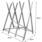 Chevalet à bûches, Chevalet de sciage, Chevalet de tronçonnage Pliable - 4 Supports de train 848080cm - Sifree