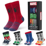 Marvel Chaussettes Homme, Coffret 5 Paires de Chaussettes Fantaisie, Cadeau Humoristique Geek Homme Ado (Multi, 40/45 EU)