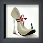 International Graphics - Cartes postales encadrées Panasenko, Inna - "Highheels - Romance" - 16 x 16 cm - Cadre anthracite