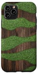 Coque pour iPhone 11 Pro Nature Lover Green Grass Lawn Rustic Woodgrain Impression sur bois