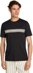 Tommy Hilfiger Central Chest Stripe Tee MW0MW37443 T-Shirt S/S, Black (Black), L Homme