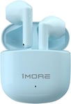 Q10 Écouteurs sans Fil, Bluetooth 5.3 Semi-Intra-Auriculaires légers, Ajustement Confortable, écouteurs stéréo Basses Profondes avec Deux micros, appairage en Une étape, IPX4, 26H (Bleu)