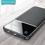 Kuulaa ? Batterie Externe 10000 Mah Avec Indicateur De Charge Numérique - Noir