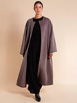 Aab Fleece Modest Length Coat, Grey