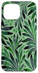 Coque pour iPhone 16 Pro Max Feuille Design Fougère Abstrait Nature Motif Sarcelle Vert