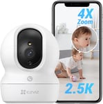 EZVIZ 2K+ Dual Band Indoor Camera with App, 512GB with No Subscription, Colour