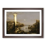 Big Box Art Course of The Empire Desolation by Thomas Cole Framed Wall Art Picture Print Ready to Hang, Walnut A2 (62 x 45 cm)