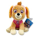 Paw Patrol Skye Plush Toy - Medium Sitting Plush with Printed Seasonal Jumper, 25x22x13cm - Paw Patrol Toys for Girls - Ideal for Fans of Paw Patrol, for Kids