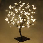 YOSION 60cm LED Cherry Blossom Bonsai Stylt Tree Lamp with 90 Warm White 