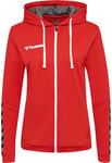 hummel Hmlauthentic Women's Poly Zip Hoodie True Red