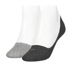 Calvin Klein Strømper 2P Women Low Cut Footie Socks Grå Str 39/42 Dame