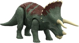 Jurassic World Dominion Roar Strikers Triceratops Dinosaur Action Figure with R