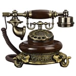GREATY Antique Vintage Telephone, Gorgeous European Retro Resin Telephone Landline, American Home Fashion Creative Telephone, Rotary Dial and Classic Double Bell