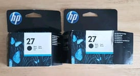 HP 27 Genuine Printer Ink Cartridge Black C8727AE New EXPIRED August 2011 X2