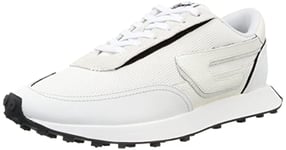 DIESEL Homme Racer Baskets, White/Black-H1527, 43 EU