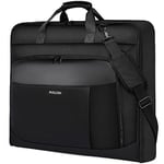 Garment Bag Travel Suit Bag for Men Women Large 40-Inch, Foldable Carry on Garment Bag Up to 3 Suits for Business Trips, 2 in 1 Hanging Suitcase Luggage Bags for Travel, Fits 15.6 Inch Laptop - Black