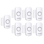 VOXON wireless Door and Window Alarm Sensor 7 Pack 2 Modes Magnetic Window Door Burglar Alarm with 100dB Loud for Kids Safety Home Shop Security