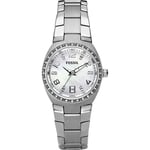 Fossil Ladies Stone Set Mop Dial Bracelet Watch AM4141