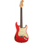 STRATOCASTER 1963 SIGNATURE MICHAEL LANDAU FIESTA RED OVER 3-COLOR SUNBURST