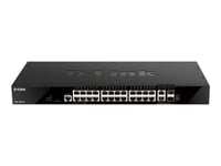 D-Link DGS 1520-28 - Commutateur - C3 - intelligent - 24 x 10/100/1000 + 2 x Gigabit SFP + 2 x 10 Gigabit SFP+ - Montable sur rack