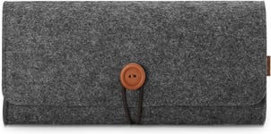 Housse Antichoc Pour Nintendo Switch Lite En 2019, Pouchette De Protection Portable En Feutre Léger Avec 5 Emplacements De Cartouches De Jeu-Gris Foncé