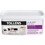 Peinture Blanche Velours - Toutes Pièces - TOLLENS - Pour Murs, Plafonds et Boiseries - Lessivable - 2,5L = 30m2