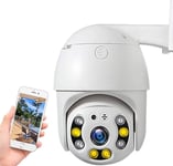 Ptz Camera Exterieur,Camera Surveillance Wifi Audio Bidirectionnel,Vision Nocturne Infrarouge,Detection De Mouvement,Etanche Ip66,Notifications D'Evenements,Alarme Ai