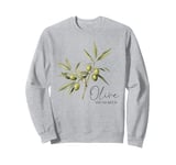 Olive You So Much Vintage Fruit Pun Valentine Sweatshirt