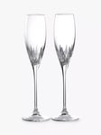 Vera Wang for Wedgwood Duchesse Crystal Cut Glass Flutes, Set of 2, 180ml, Clear