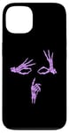 iPhone 13 Light Purple Skeleton Hands Shh Say Less Violet Graphic Case