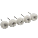 Tête de Ponçage en Feutre pour Perceuse Dremel,Roue de Planche Convertible,Fil de Coton,Mini Brosse de Polissage,3mm, - Type 5PCS