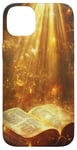 iPhone 14 Plus Catholicism Open Bible Rays Spiritual Divine Case