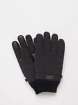 Barbour Banff Quilted Gloves, Black