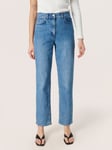 Soaked In Luxury Margot Mid Rise Ankle Grazer Jeans, Classic Blue