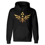 Unisex Hættetrøje The Legend of Zelda Hyrule Sort L