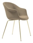 Bat Dining Chair Fully Upholstered - Light Boucle 003/Brass Semi Matt