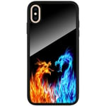 Apple Iphone Xs Max Svart Mobilskal Med Glas Fire Dragon Mix