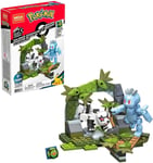 Pokemon Mega Construx 149 Piece Building Set Galarian Zigzagoon vs Machop