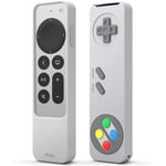 elago R4 Retro Fodral Kompatibel med Apple TV 4K Siri Remote 3rd Generation 2022 och 2nd Generation 2021 - Grå