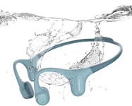 Run Plus Casque À Conduction Osseuse Bluetooth,Casque De Sport Sans Fil Avec 32Gb Mp3,Pour La Course À Pied,La Natation,Le Cyclisme,La Gym Et Les Entraînements,Bleu