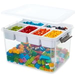 Citylife 30 liters Plastic Storage Box with Removable Tray Craft Organizers and Storage Clear Storage Container for OrganizingTool, Bead, Sewing, Playdoh