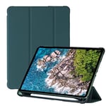 Compatible avec iPad Pro 11 Étui Anti-Chute, Blocage de la Couleur en Silicone, Design 3 en 1, résistant aux Chutes sur Tous Les Quatre Coins, Bleu Marine+Vert Jaune